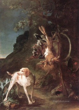 Chien œuvres - Jeu Nature morte avec un chien de chasse Jean Baptiste Simeon Chardin